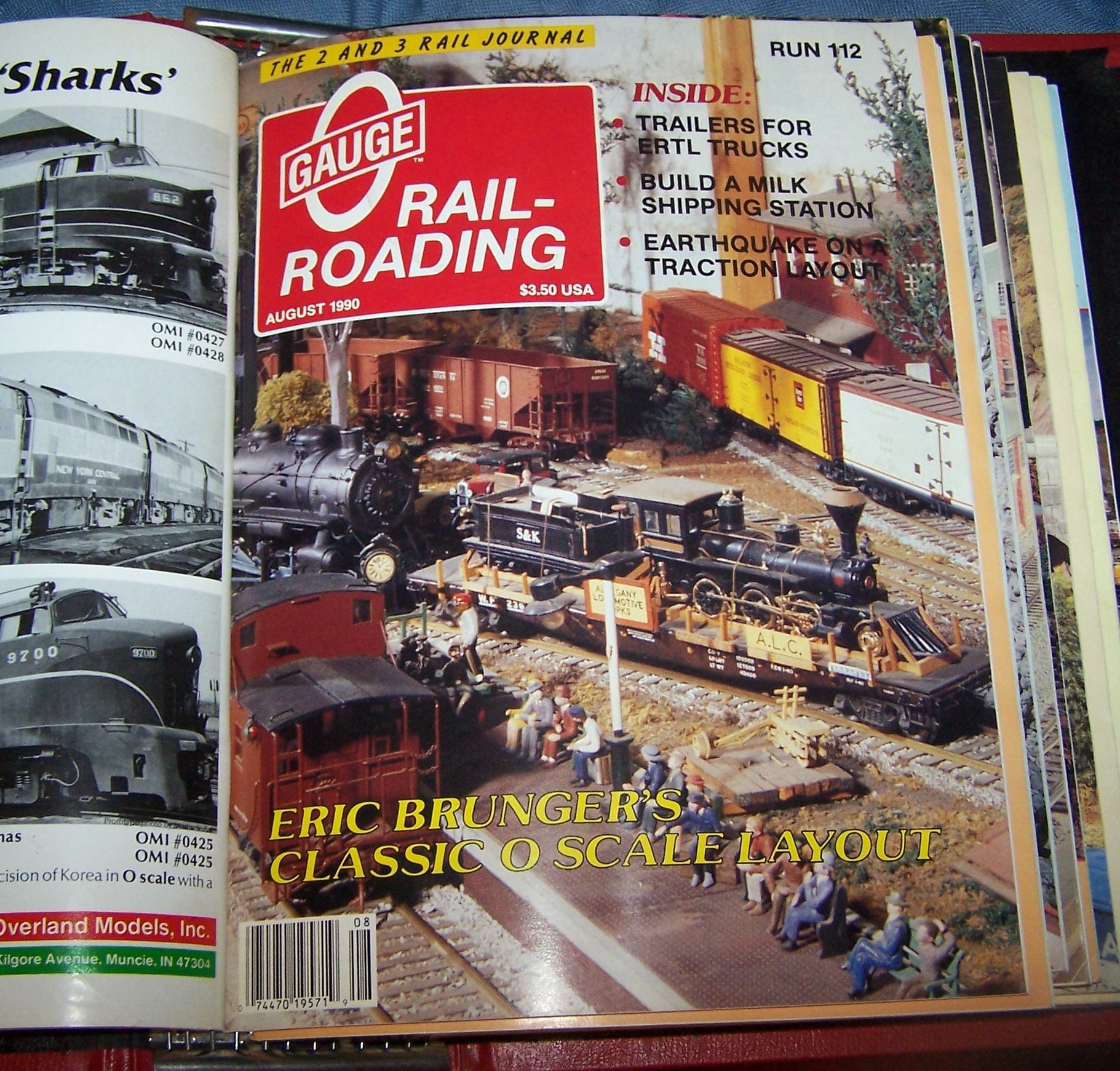 1990/91 O Gauge Railroading Magazines Años completos de 1990 y 1991 Números de carrera 109 a 120