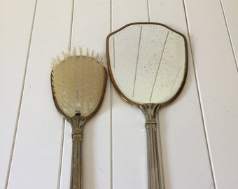 Mirror And Brush Set Mirror And Brush Set, Vanity Mirror And Brush Set