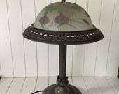 Vintage Reverse Painted Lamp, Hand Painted Lamp, Table Lamp, Accent Lamp, Vintage Lamp, Gift
