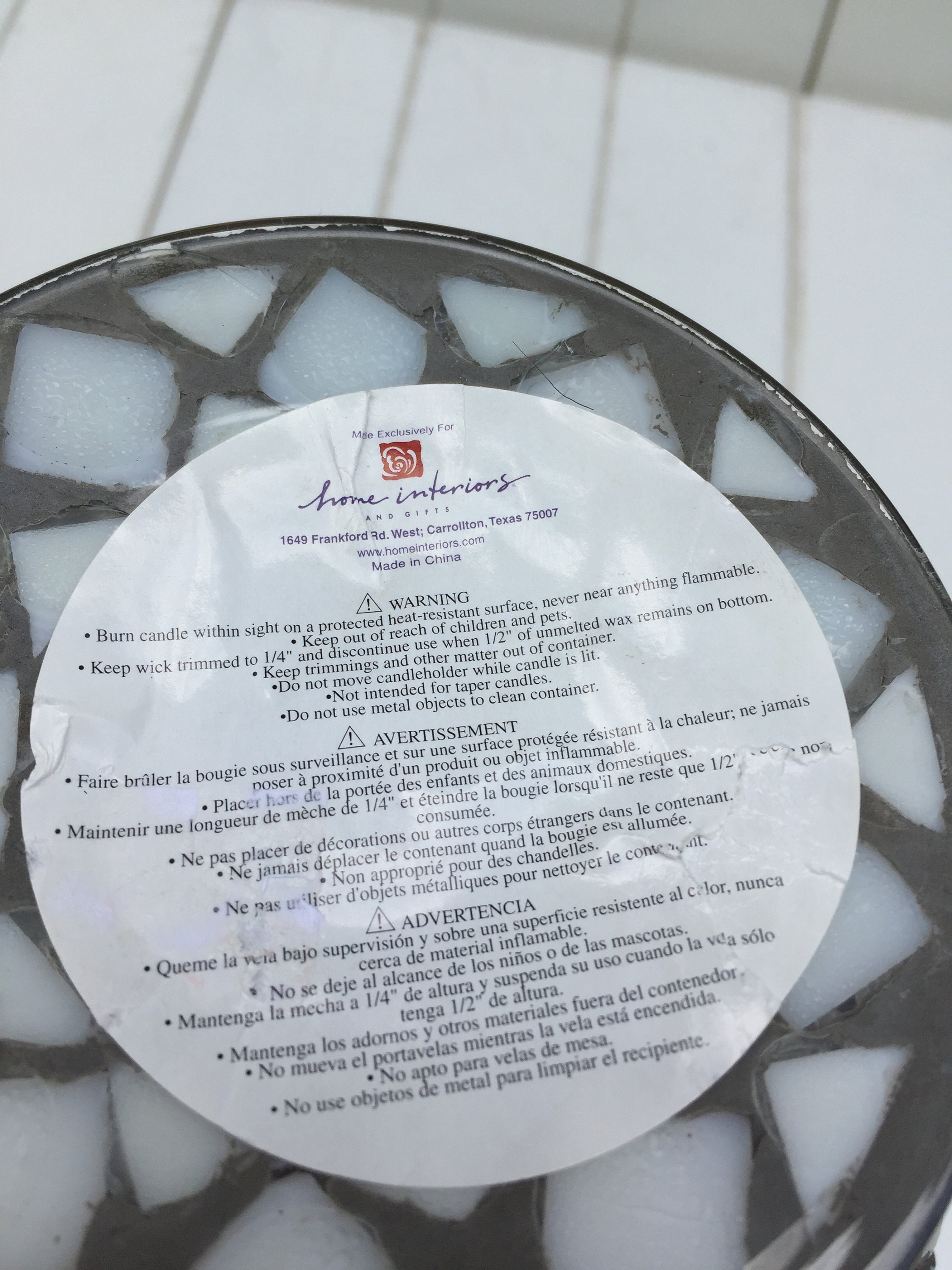 Home Interiors Candle Holder Stained Glass Candle Holders Etsy