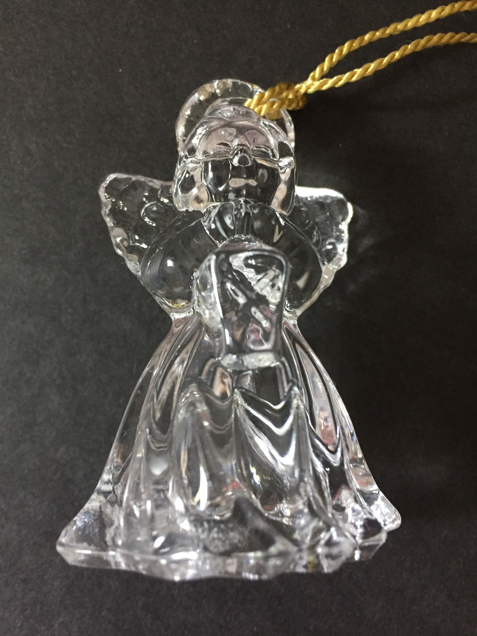 Set Of 3 Vintage Gorham Crystal Angel Ornaments Crystal Etsy