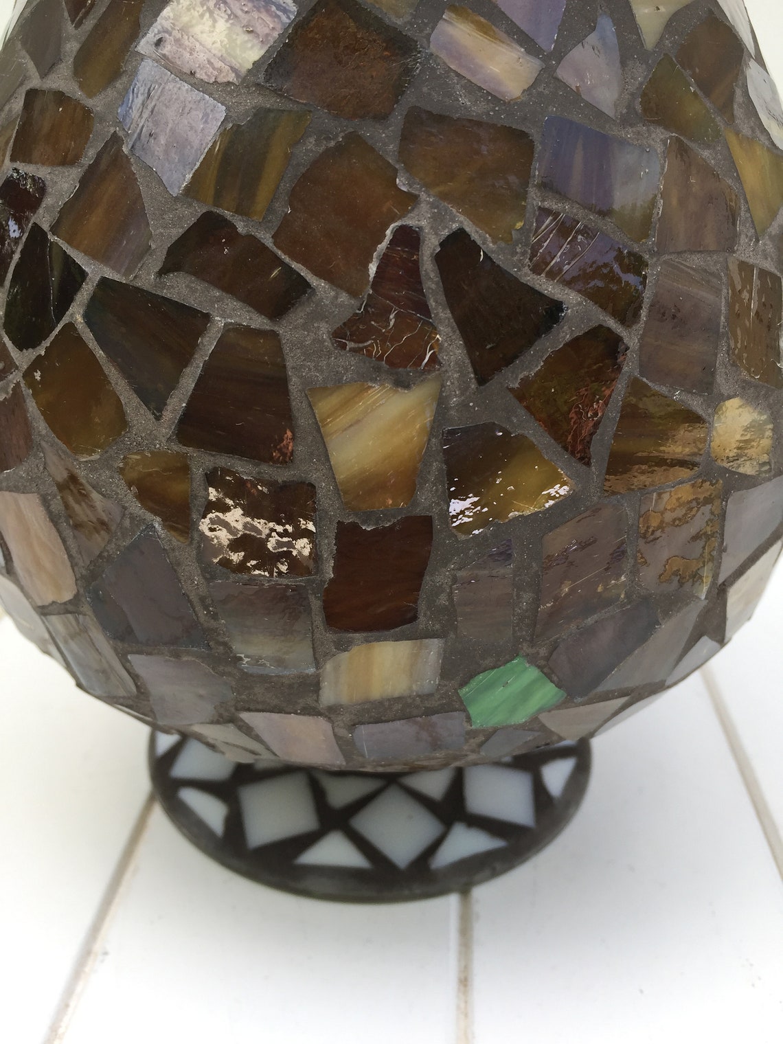 Home Interiors Candle Holder Stained Glass Candle Holders Etsy