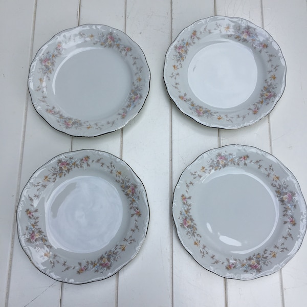 Set Of 4 Johann Haviland Bavaria Germany Bread Plates, Floral Splendor, Kitchen Decor, Table Decor, Bavaria Plates, Gift