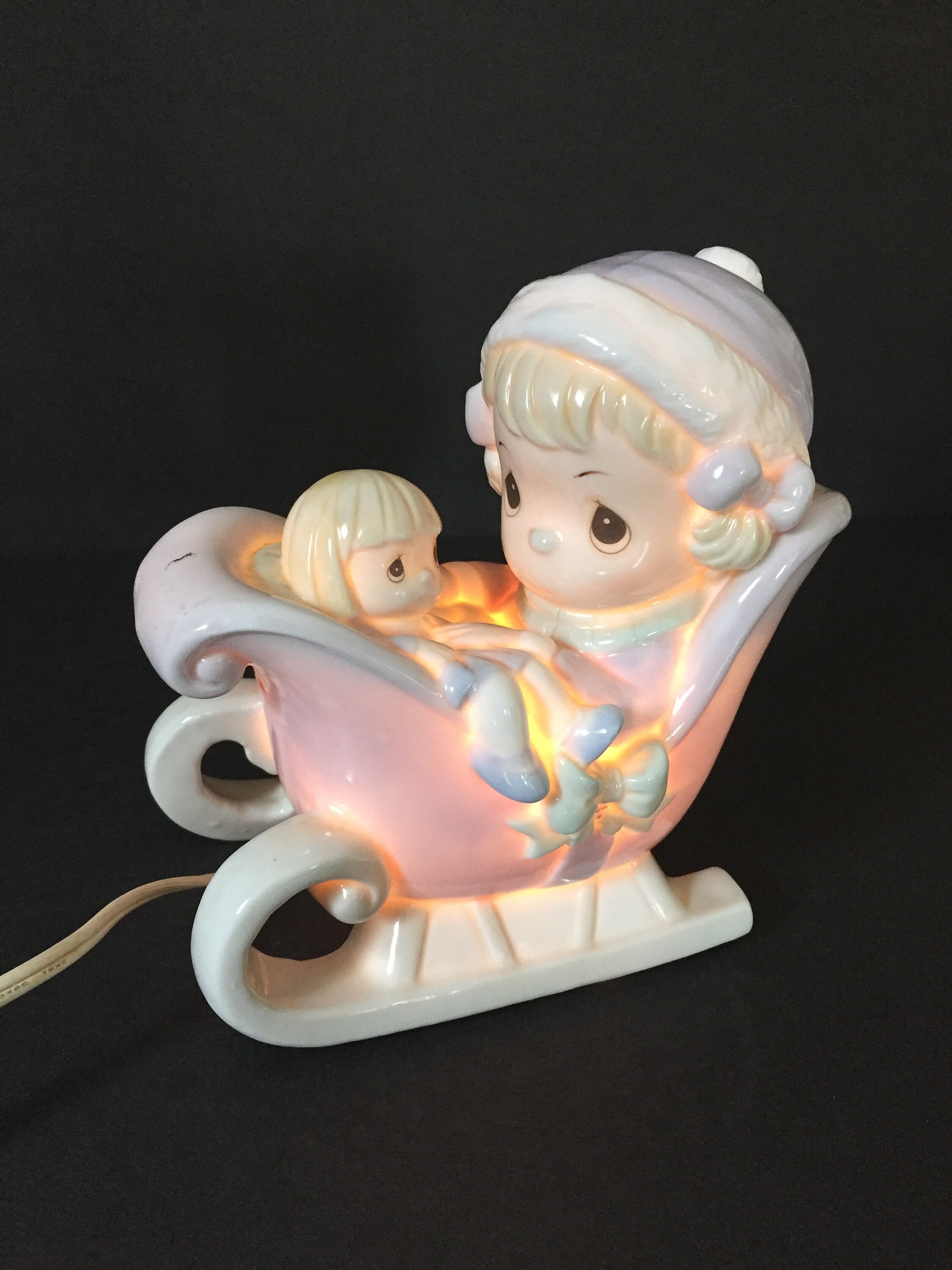 Precious Moments Lighted Christmas Sliegh Precious Moments Etsy