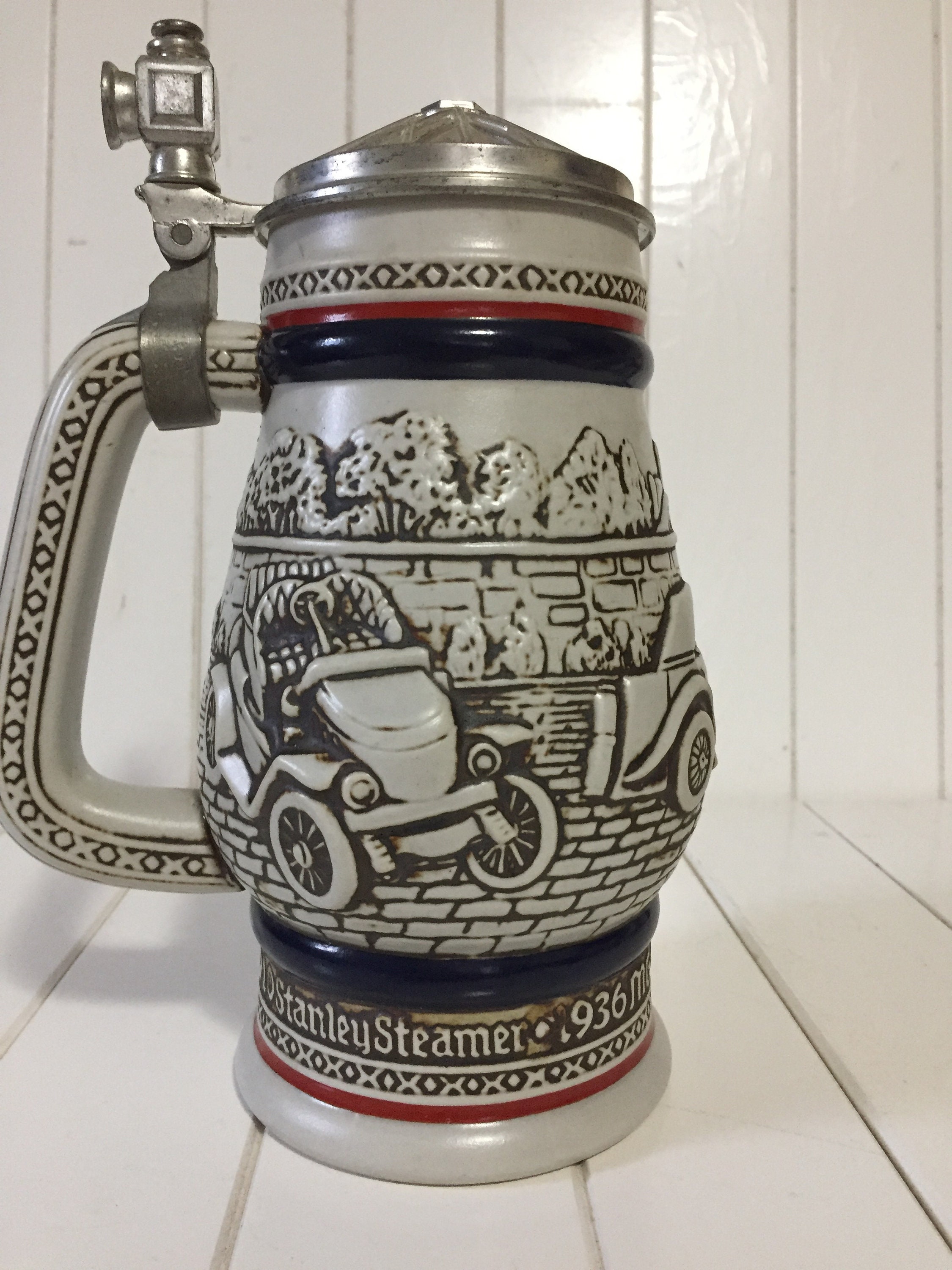 Vintage Avon Beer Stein Car Beer Stein Barware Man Cave Etsy