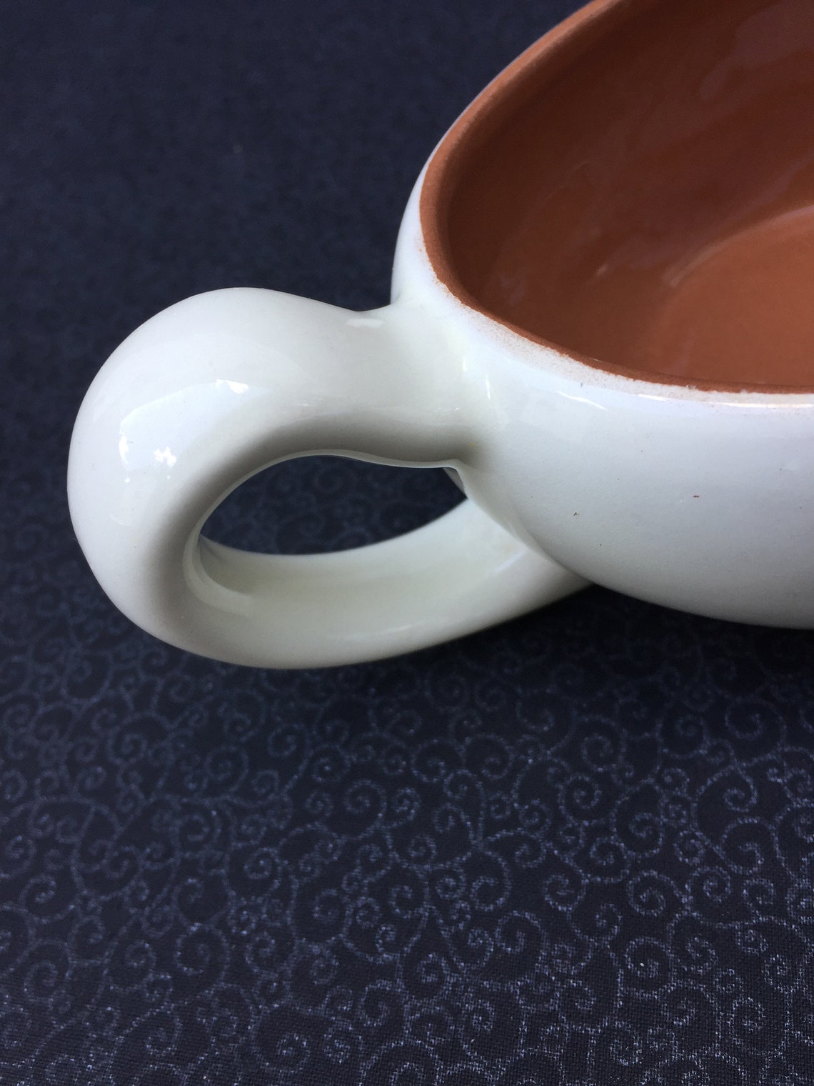 Vintage Stangl Pottery Gravy Boat Thistle Design Cottage Etsy