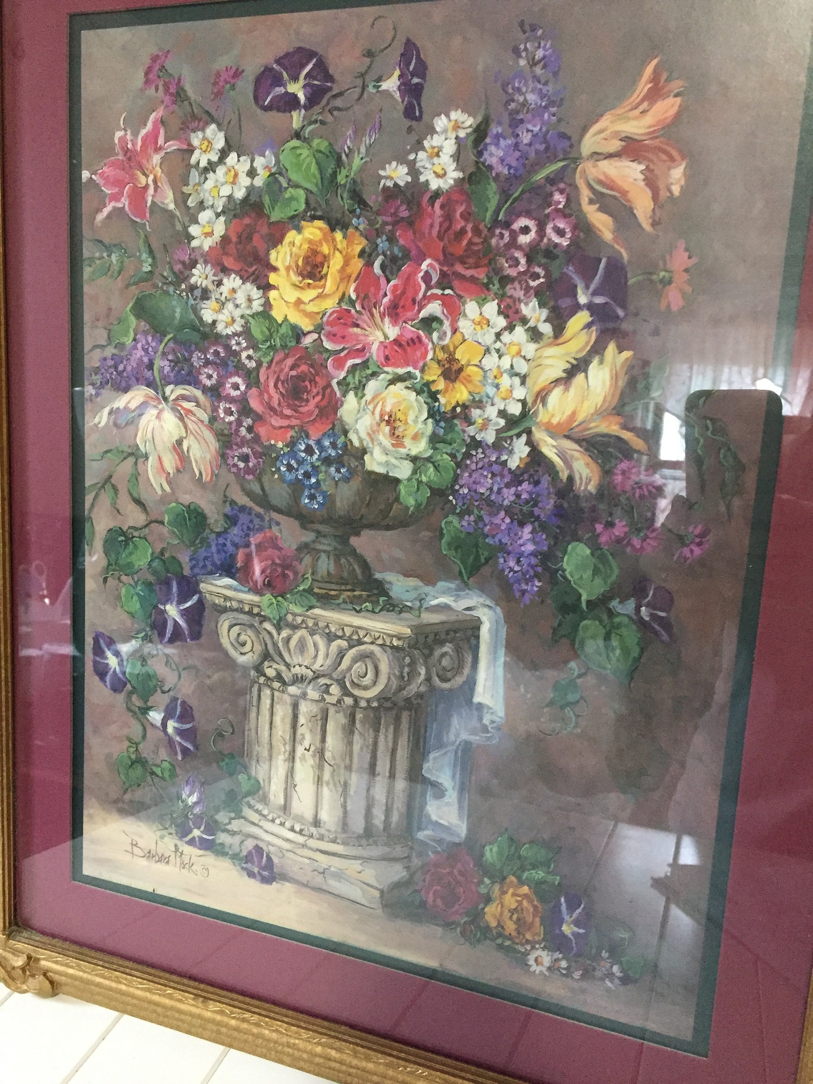 Barbara Mock Floral Picture Home Interior Picture Artist Etsy