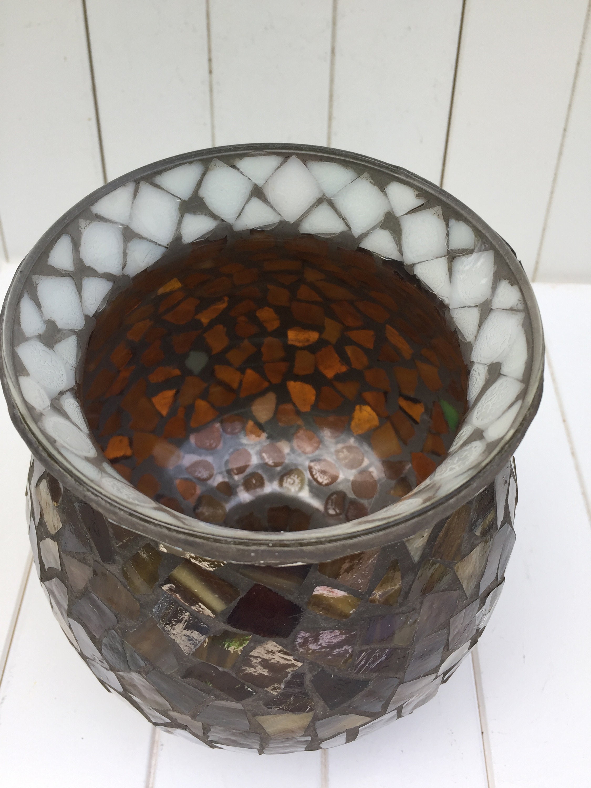 Home Interiors Candle Holder Stained Glass Candle Holders Etsy