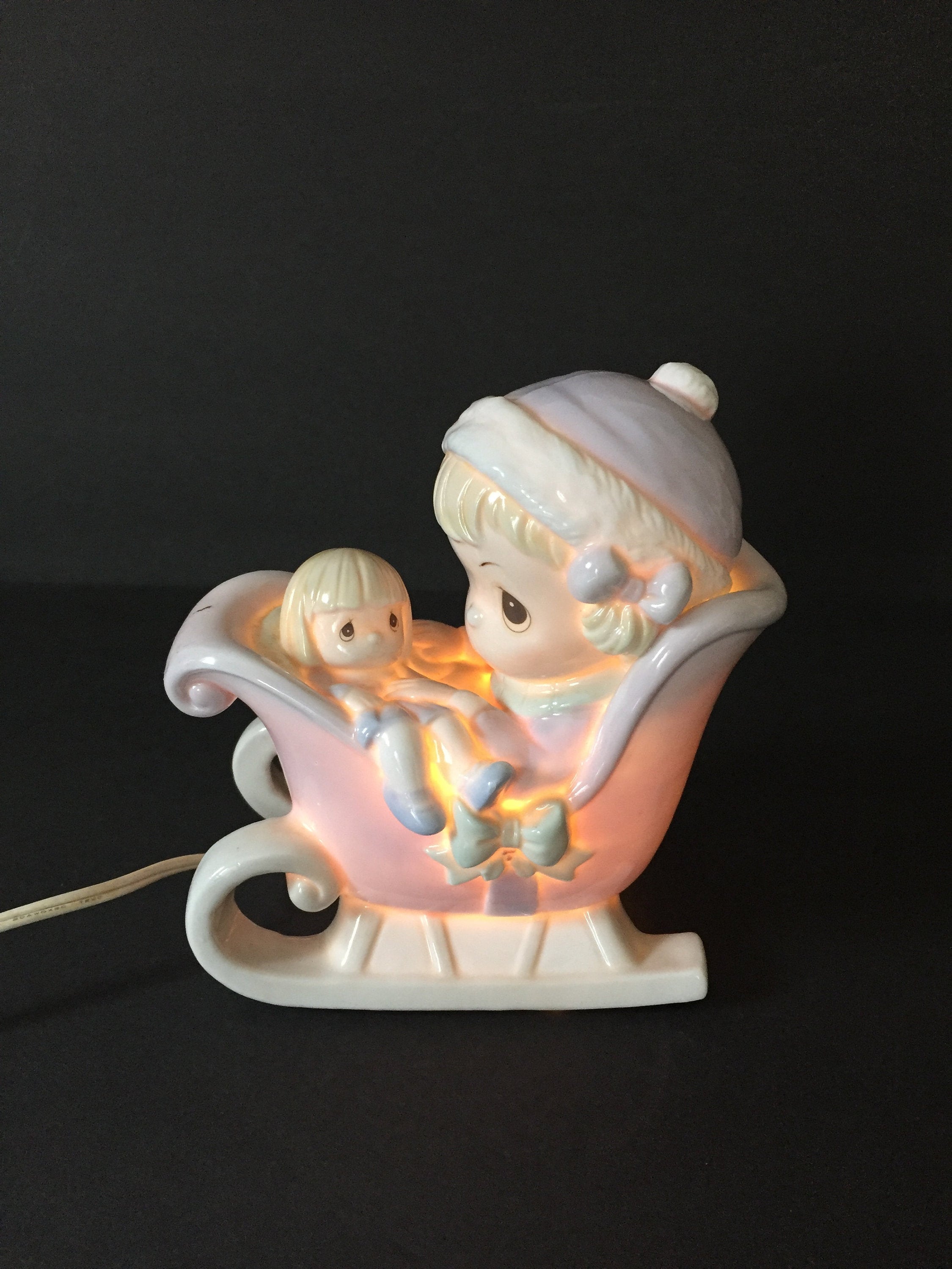 Precious Moments Lighted Christmas Sliegh Precious Moments Etsy