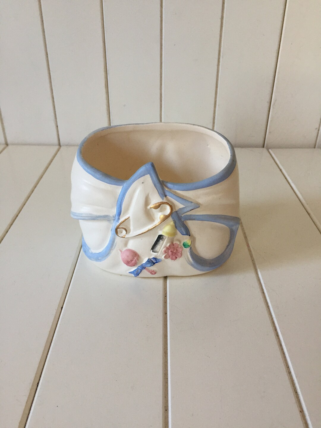 Vintage Diaper Planter Japan Planter Nursery Decor Shower Etsy