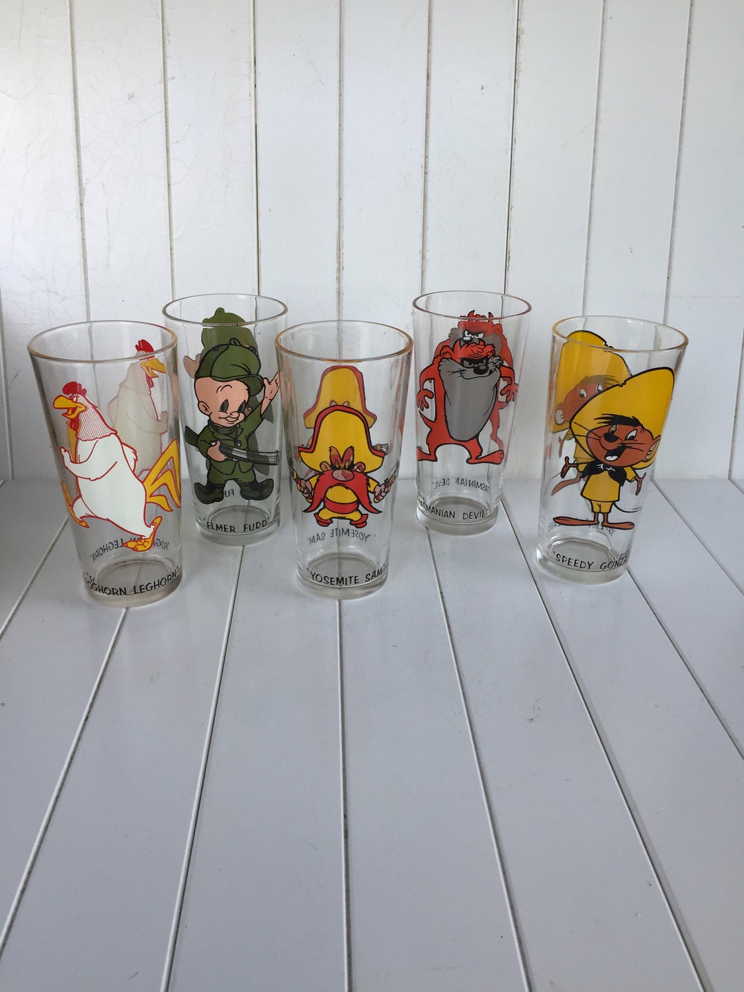 Vintage 1975 Pepsi Character Glasses Looney Tunes Glasses Etsy