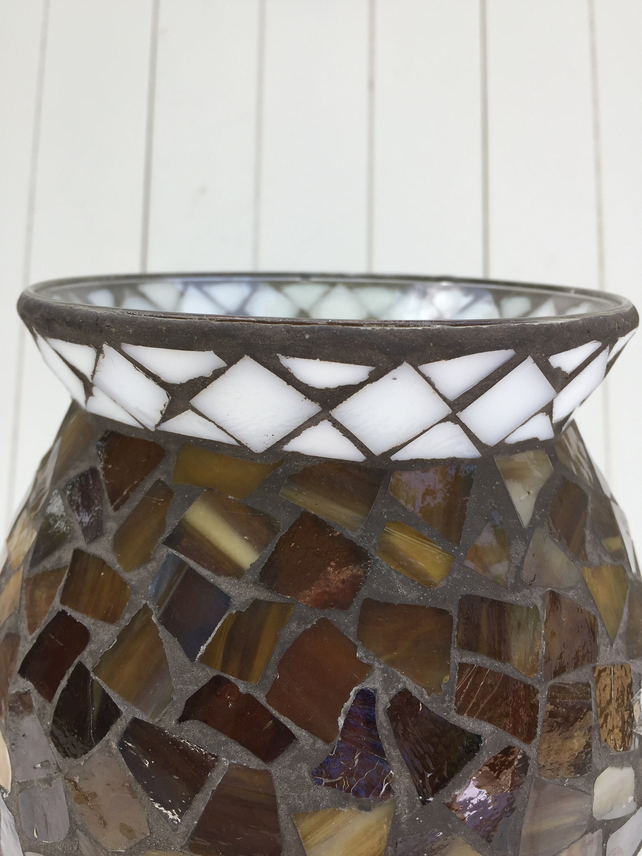 Home Interiors Candle Holder Stained Glass Candle Holders Etsy