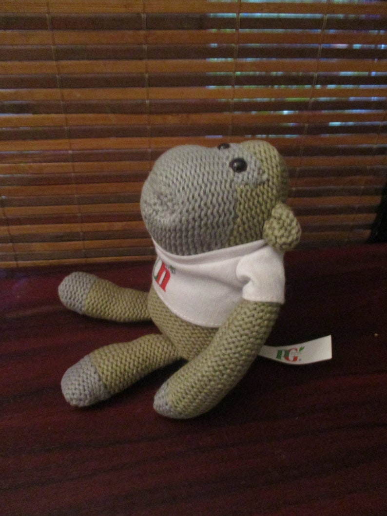 White T Shirt Pg Tips Hey Monkey Sidekick Soft Toy Monkey Tea Bags Promotional Monkey Beanie