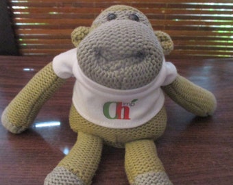 Pg Tips Hey Monkey Sidekick Soft Toy Monkey Tea Bags  Promotional Monkey Beanie - White T Shirt