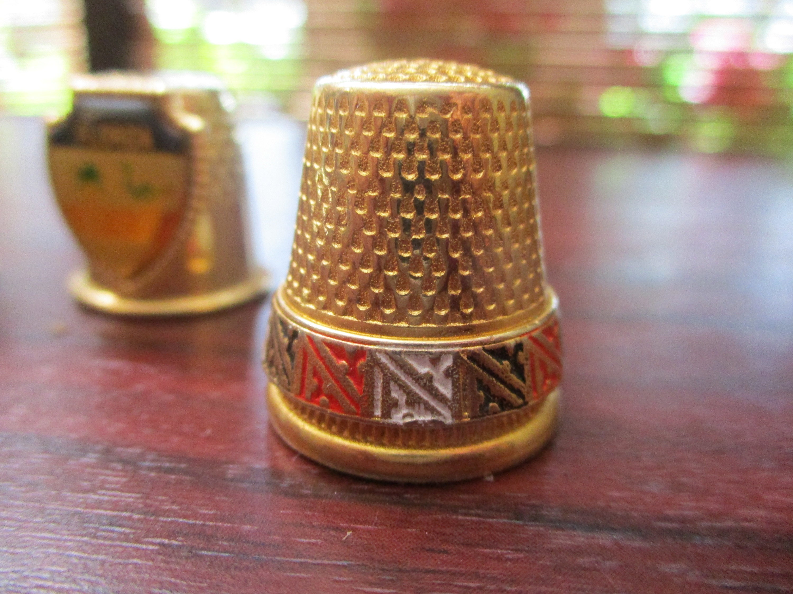 Metal Collectors Decorative Thimbles Holiday Souviniers Etsy