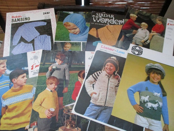 Vintage Baby Clothes Knitting Patterns for Childrens Kids - Etsy UK