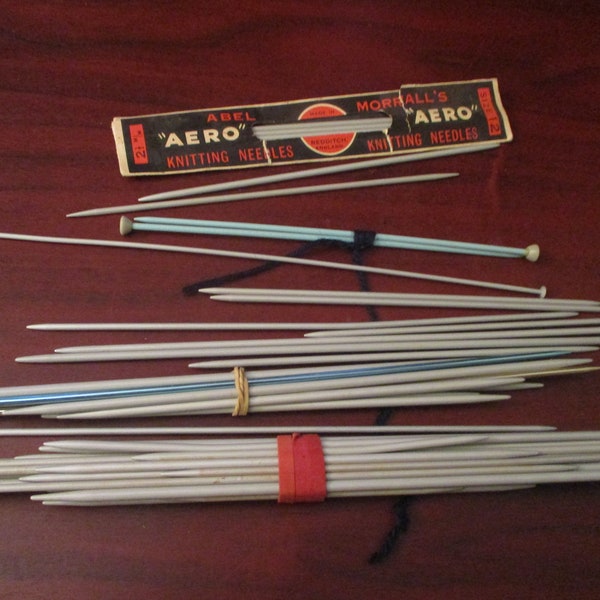 Knitting Needles Bundle of open Ended Needles  Metal Mixed Size Knitting Needles