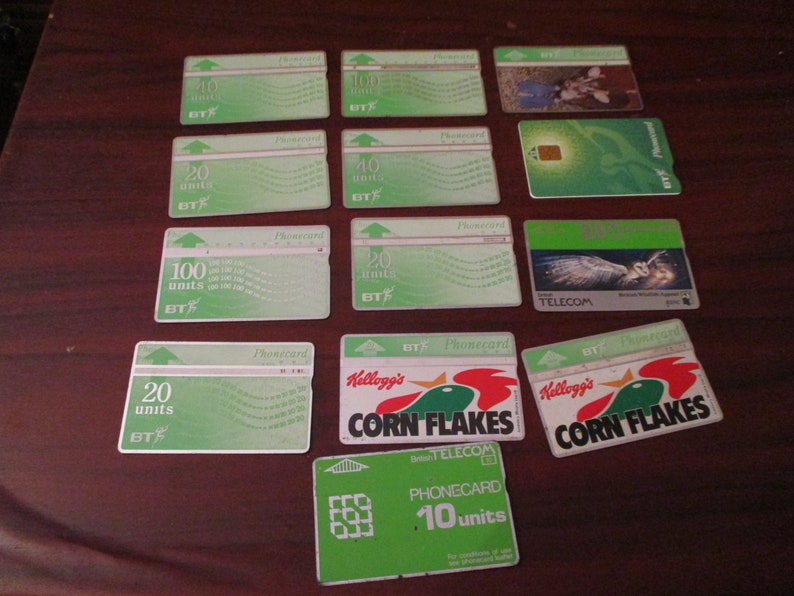 Collection of 13 BT Telephone Phone Cards 1980s Etsy