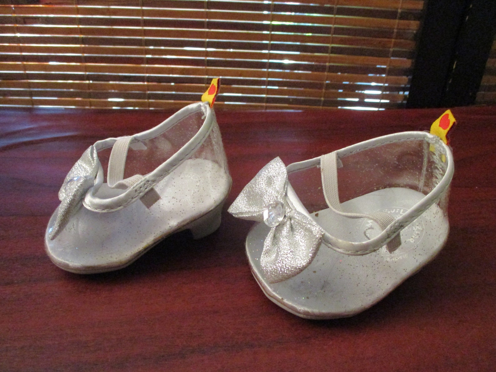 Build a Bear Shoes Silver Shoes With Bows - Etsy UK