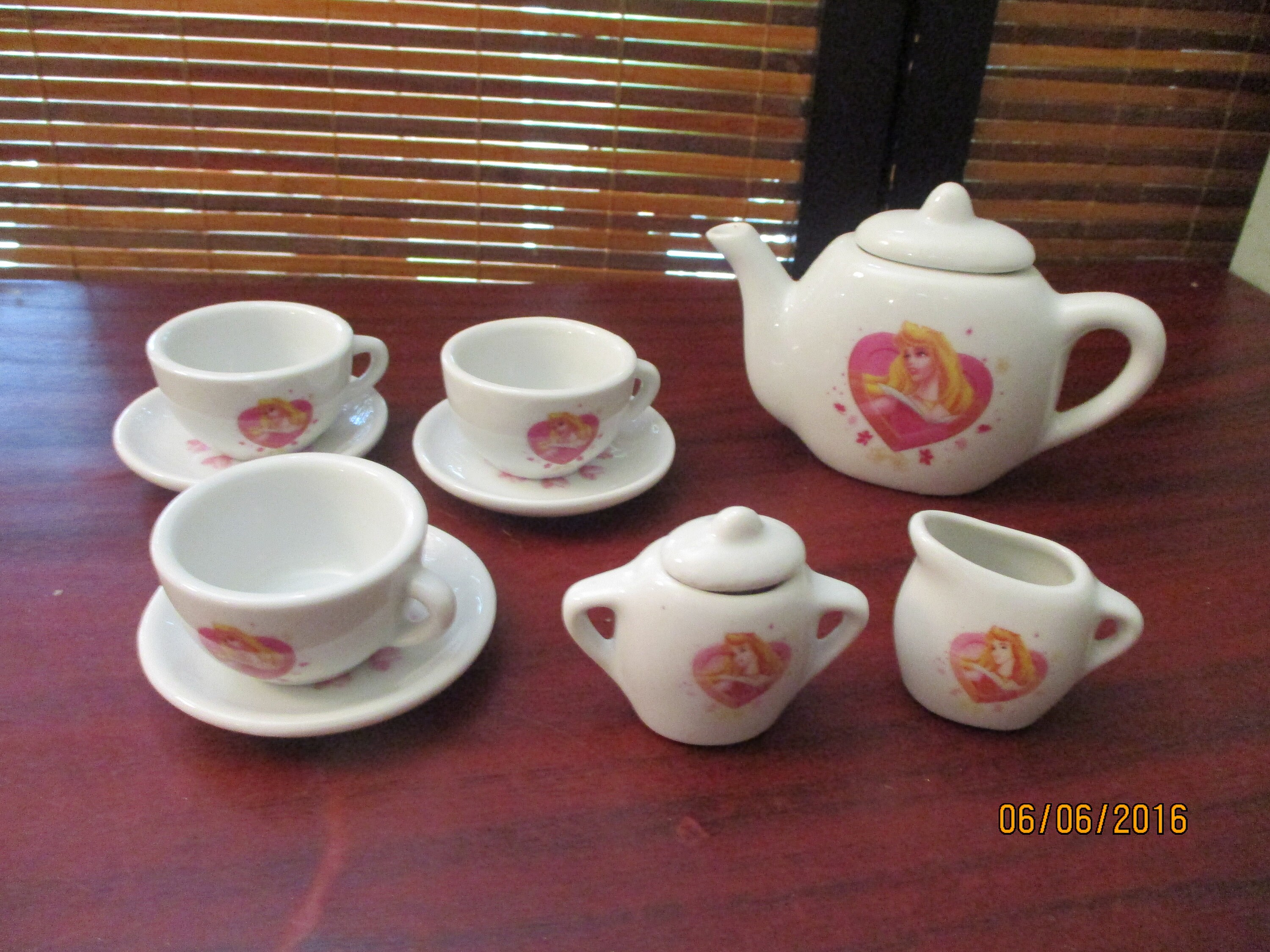 Ceramic Childrens Small Tea Set Disney Princess Sleeping Beauty