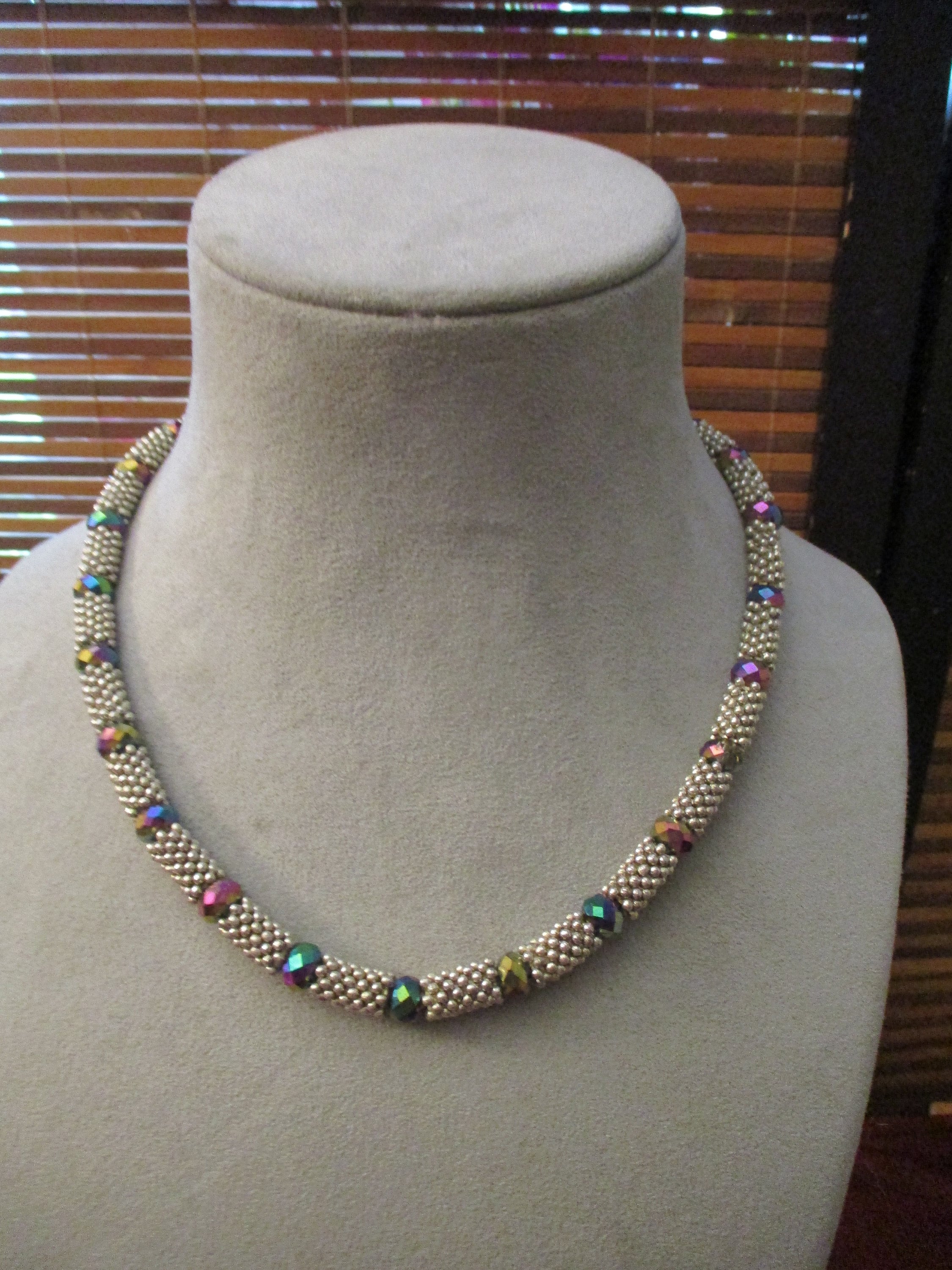 Ladies Bead Choker Necklace With Gem Detail Jewellery 1990s Etsy UK