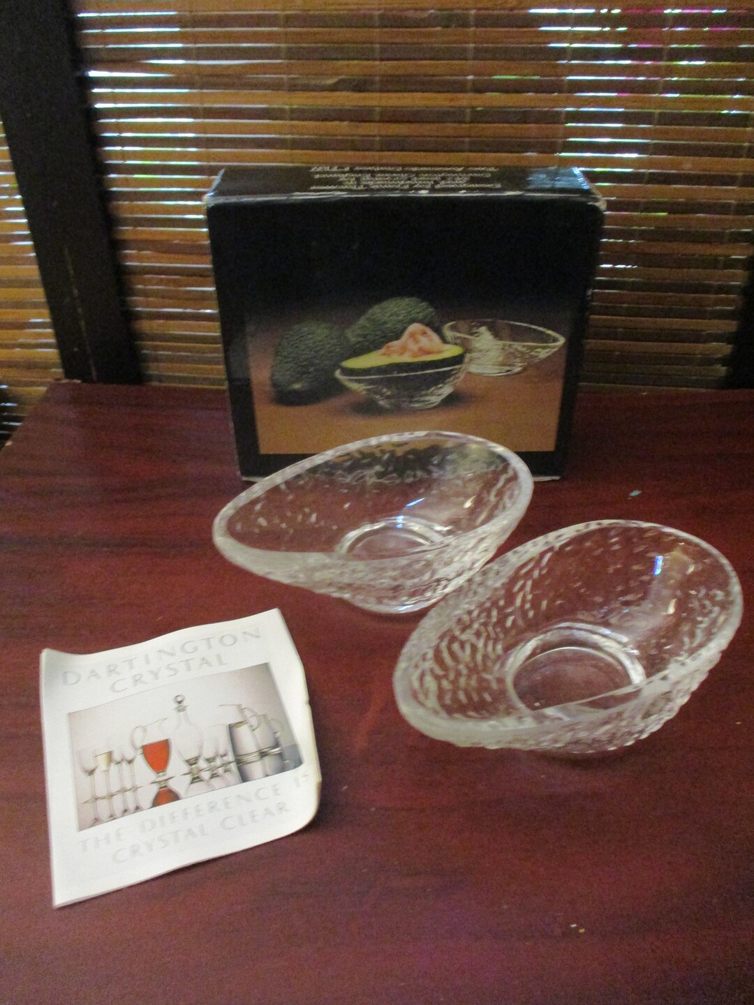 Dartington Lead Crystal Dartington Glass Avocado Dishes in Etsy