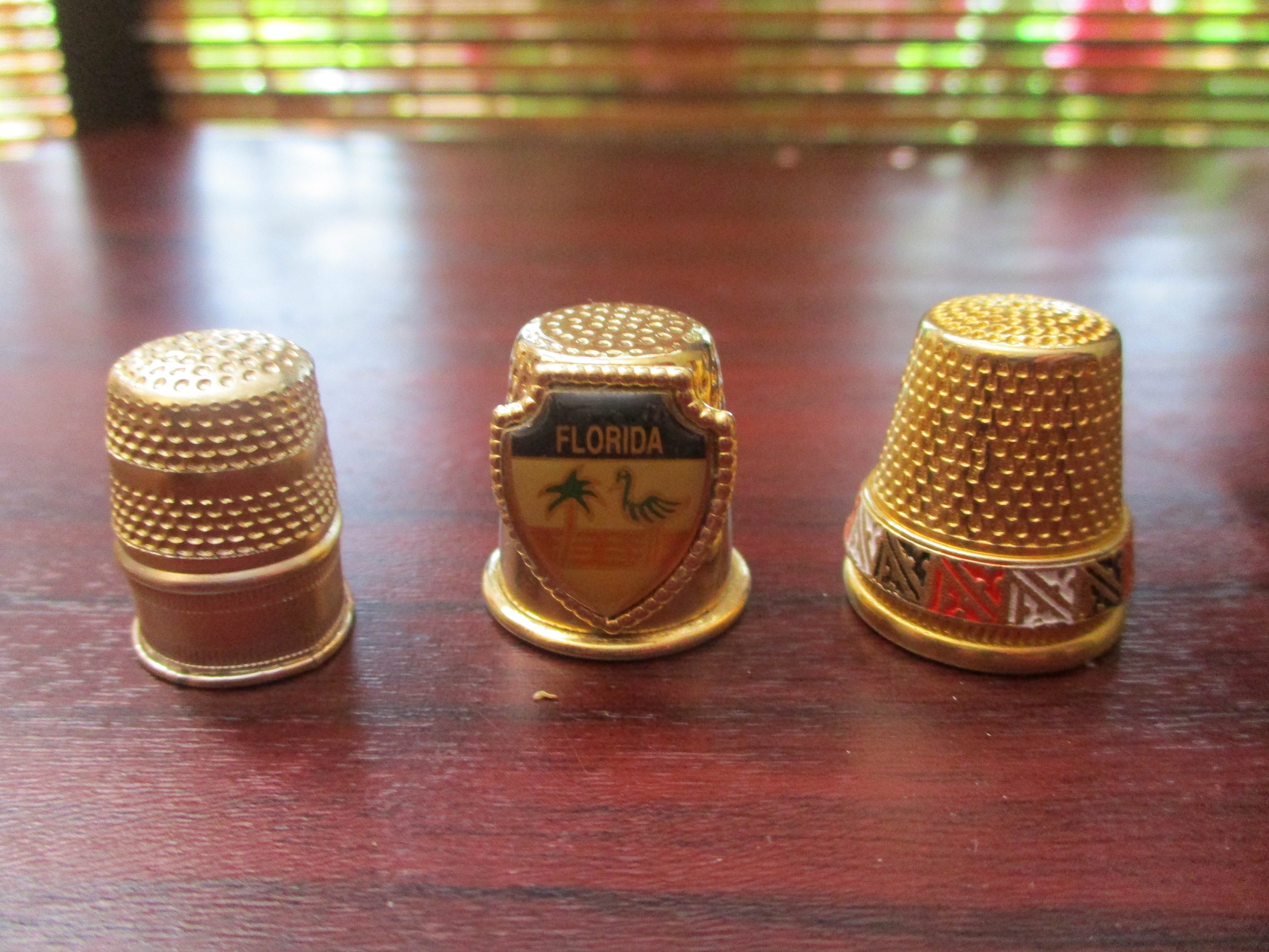 Metal Collectors Decorative Thimbles Holiday Souviniers Etsy