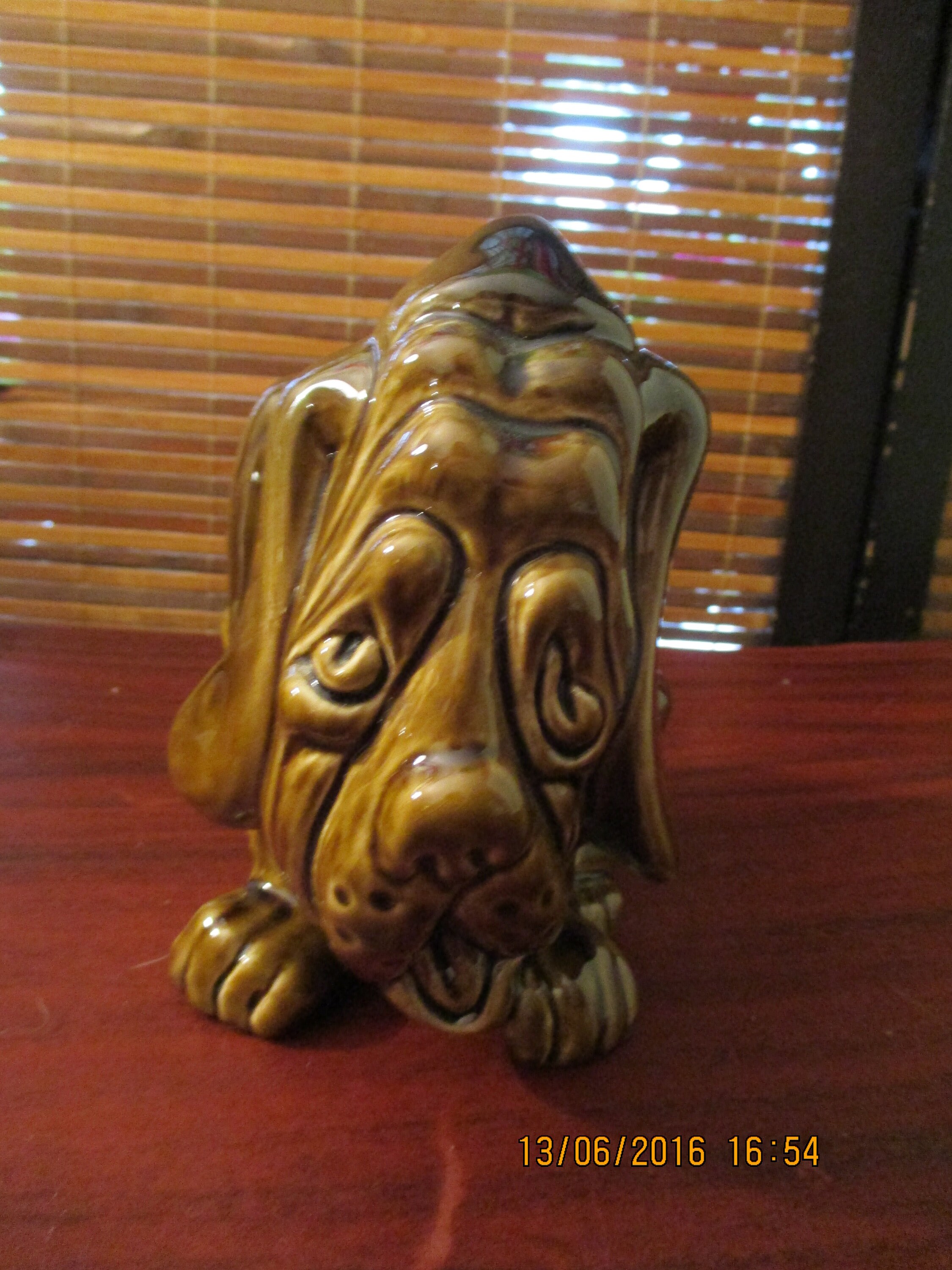 Vintage Ceramic Brown Colour Dog Money Box Bank 1970s Etsy