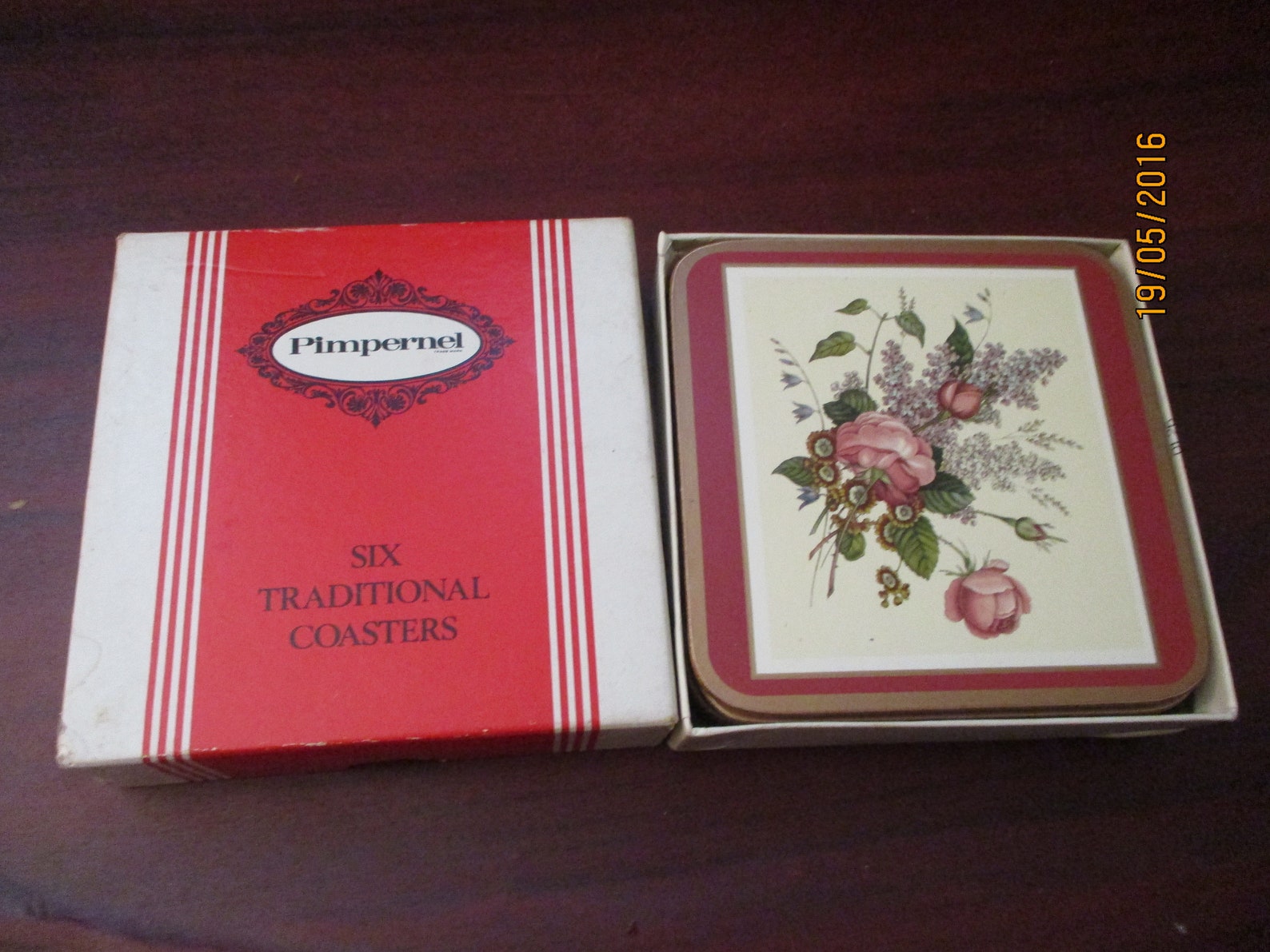 Pimpernel Six Traditional Coaster Set Floral Spray Etsy