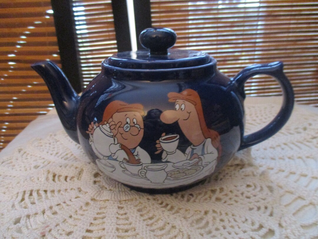 Wade Tetley Tea Teapot With Tetley Tea Folk Character Picture Etsy