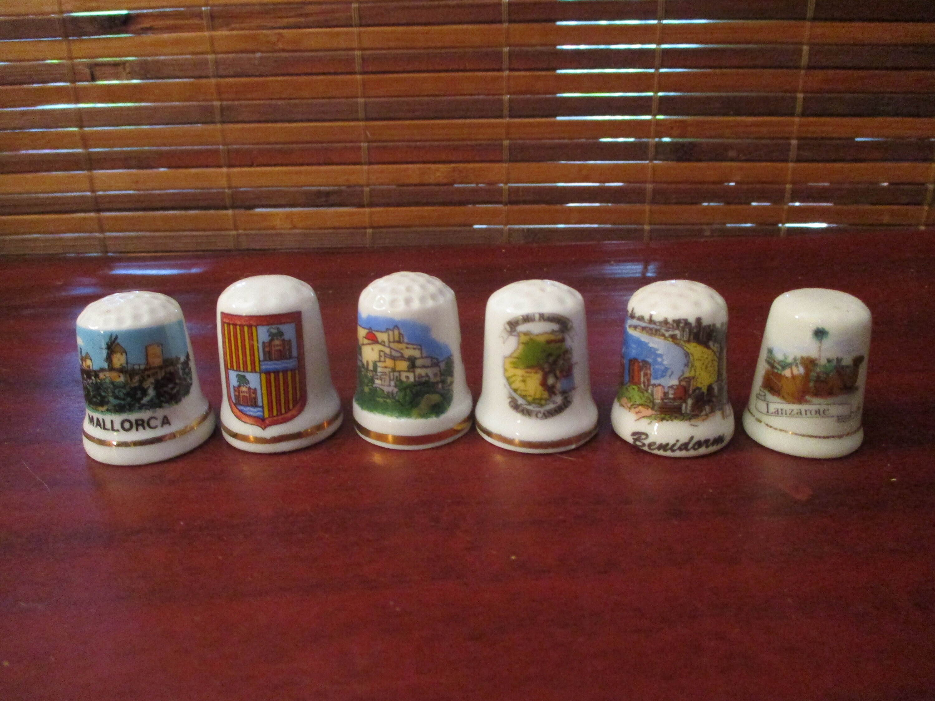 Porcelain China Collectors Decorative Thimbles Spanish Etsy