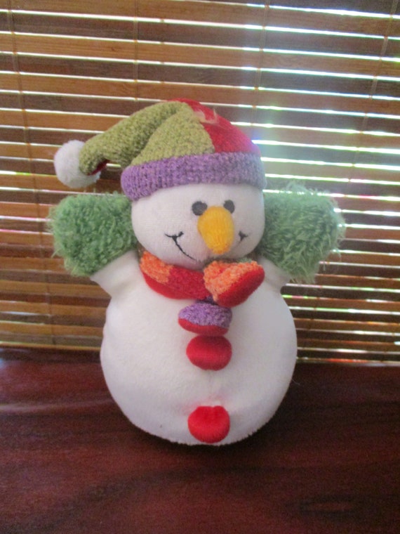 snowman and snowdog teddy