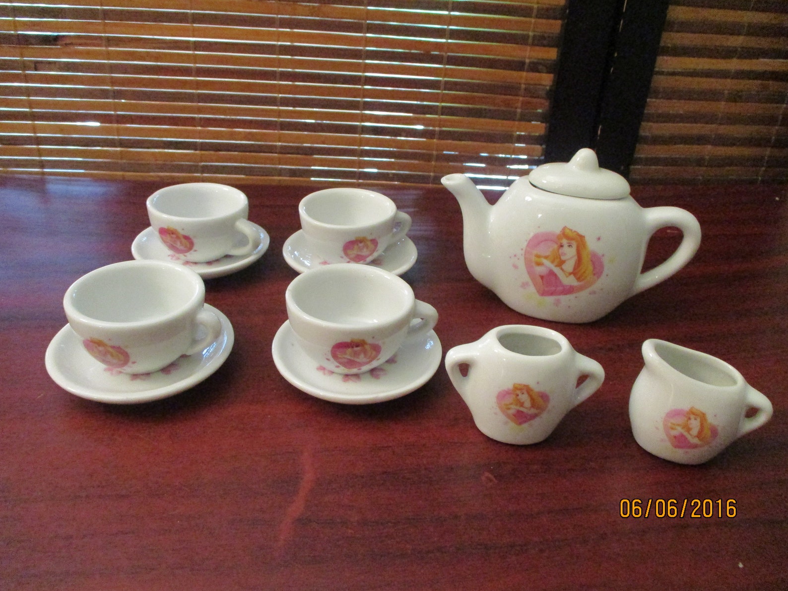 Ceramic Childrens Small Tea Set Disney Princess Sleeping Etsy