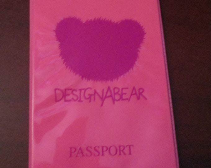 Design a Bear Passport Pink Covered Teddy Bear Passport - Etsy UK