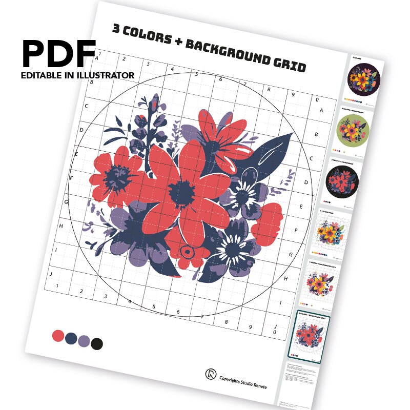 Rug Patterns.pdf Flowers Rug Tufting Pattern PDF - Etsy