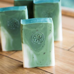 Forest Green Pine Tree Stocking Stuffer Christmas Gifts Holiday Gifts Handmade Soap Vegan Soap All Natural Skincare Homemade Soap image 1