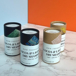 Aerosol Free Dry Shampoo - Oil Control - Cocoa & Lavender - Zero Waste Texturing Powder -Eco Friendly -All Natural Plant Based -Organic Hair