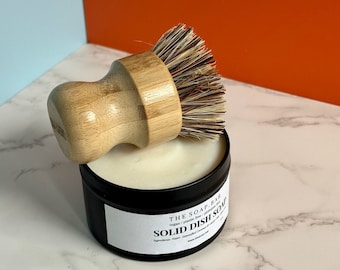 Sabonete Sólido Vegano para Louça - Sabonete Natural para Louça - Bloco para Lavar Louça Sem Perfume - Sem Palma - Limpeza Ecológica - Lixo Zero - Sem Plástico