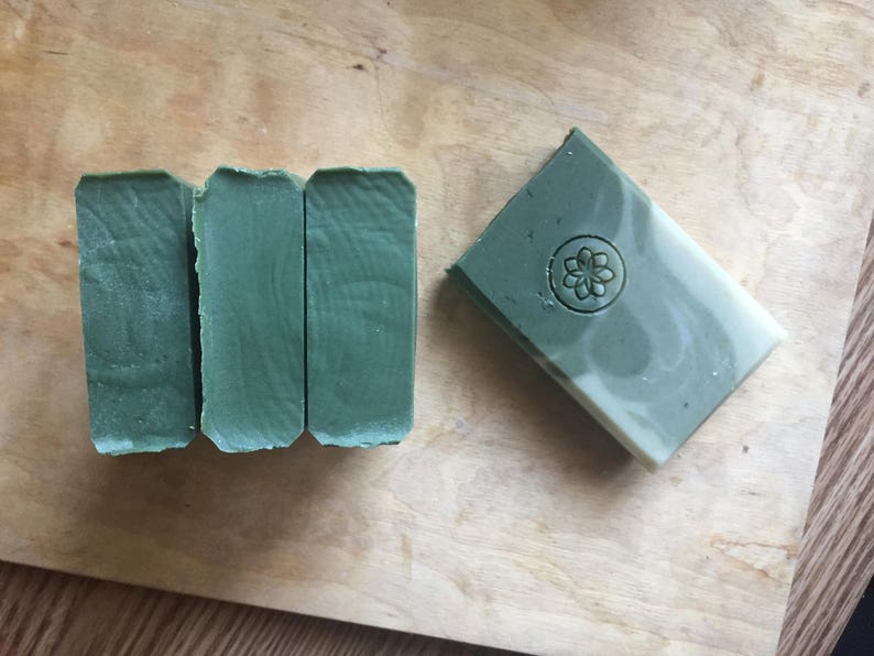 Forest Green Pine Tree Stocking Stuffer Christmas Gifts Holiday Gifts Handmade Soap Vegan Soap All Natural Skincare Homemade Soap image 3