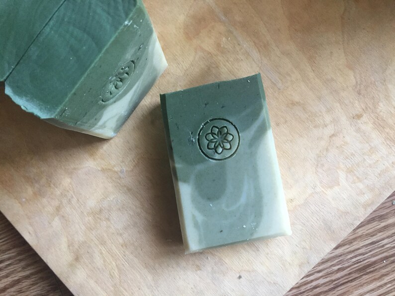 Forest Green Father's Day Gift Pine Tree Handmade Soap Manly Soap Vegan Soap All Natural Skincare Homemade Soap Self Care image 1