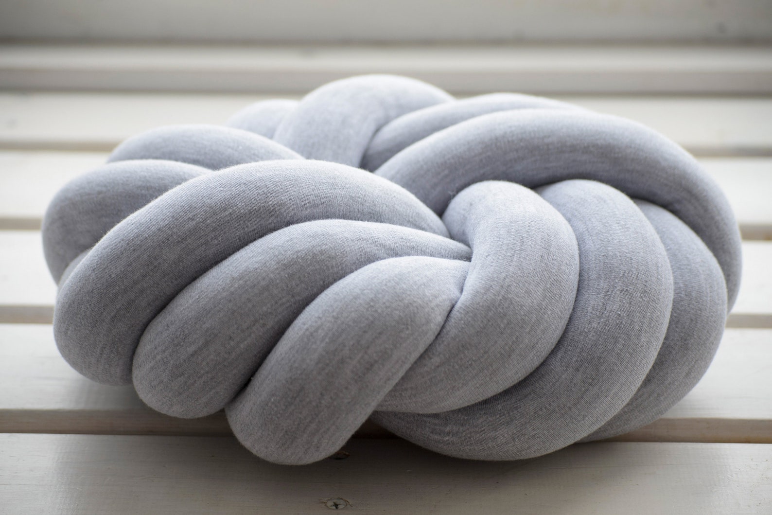 Pillow Gray Knotted Pillow Knotted Pillow Knot Cushion Etsy