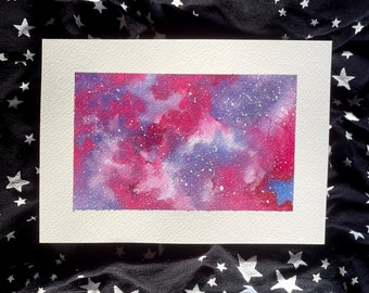 Vibrant Space Watercolour Painting