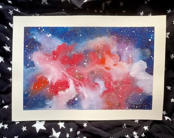 Red and Blue Original Star Painting