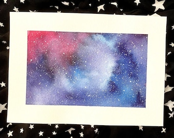 Pink & Blue Galaxy Original Painting