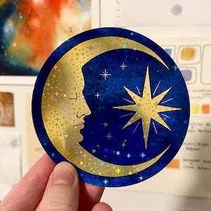 Maan en ster: holografische ster