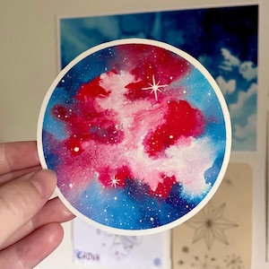 Sticker brillant espace galaxie