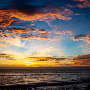 California Sunset Over the Ocean – Digital Download | Coastal Wall Art Print
