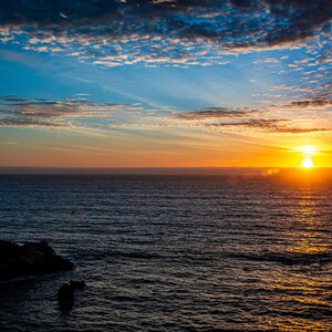 California Sunset Over the Ocean – Digital Download | Coastal Wall Art Print