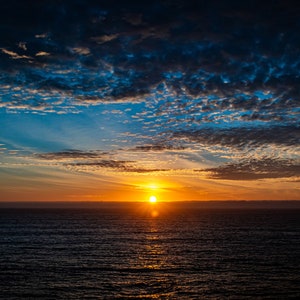 California Sunset Over the Ocean – Digital Download | Coastal Wall Art Print