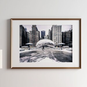The Bean, Chicago Photography, Digital Prints, Cloud Gate, Chicago Prints, Wall Decor, Cityscape Prints, Home Office Decor, Chicago Photos